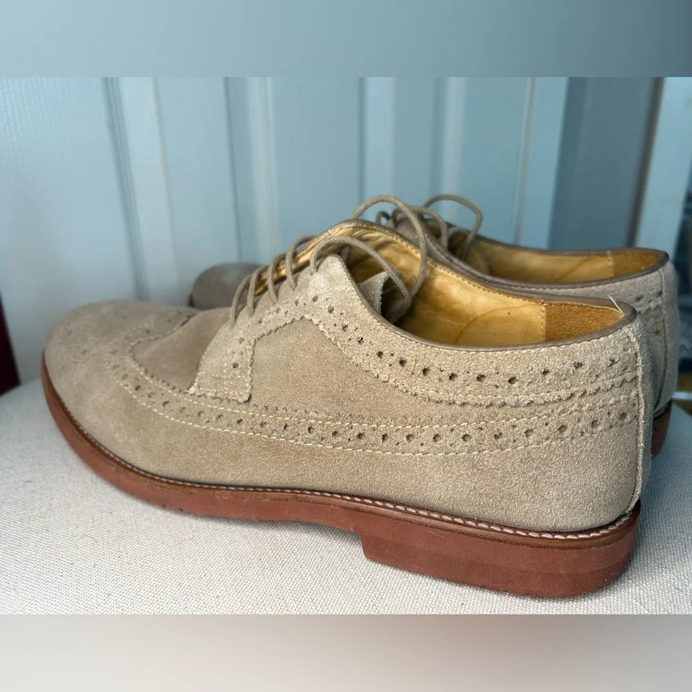 Mercanti Florentini Suede Wingtip Oxford Driving Dress Shoe Size 11
